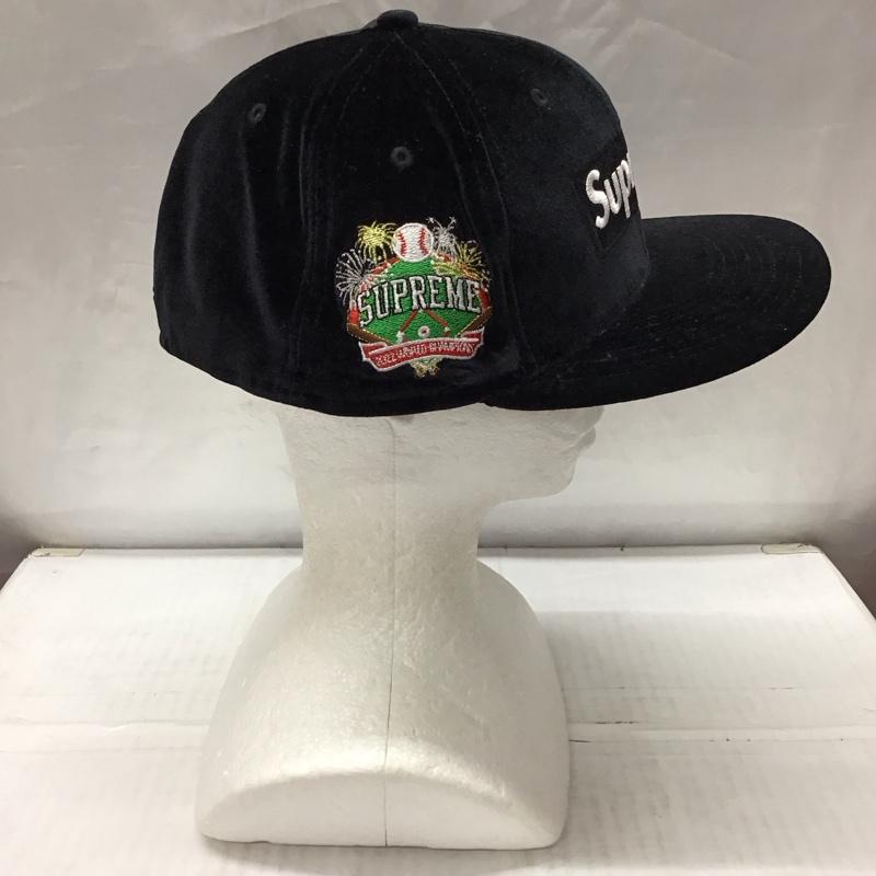 シュプリーム Supreme 帽子 キャップ NEW ERA Velour Box Logo world famous 2022 ロゴ、文字 黒 / ブラック /  メンズ USED 古着 中古 10114327
