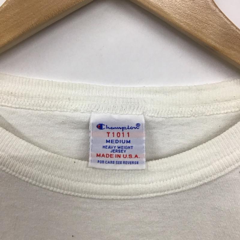 スタンダード カリフォルニア STANDARD CALIFORNIA Tシャツ 半袖 半袖カットソー プリントTシャツ クルーネックカットソー チャンピオン M ロゴ、文字 白 / ホワイト /  メンズ USED 古着 中古 10130728