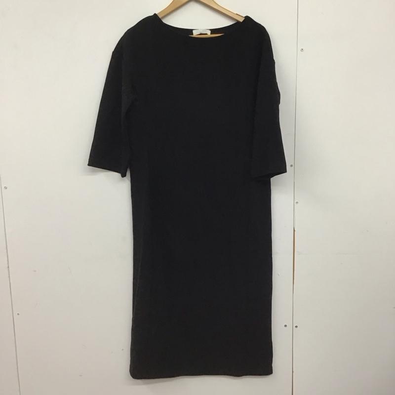 センスオブプレイス SENSEOFPLACE ワンピース ロングスカート 半袖ロングワンピース フレアスカート FREE 無地 黒 / ブラック /  レディース USED 古着 中古 10147893