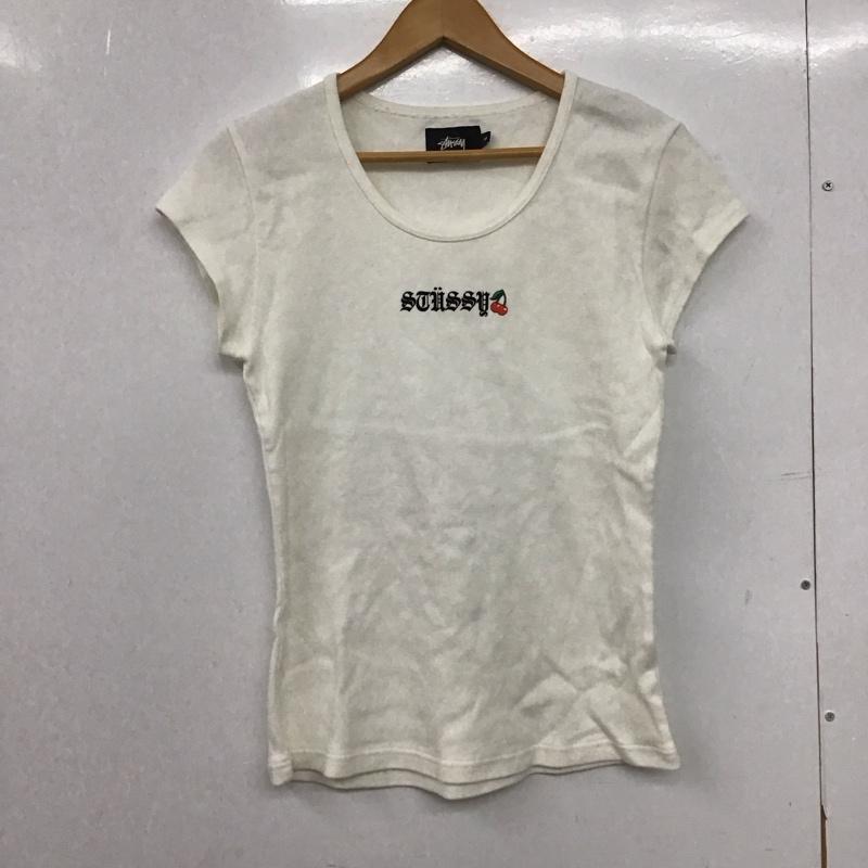 ステューシー STUSSY Tシャツ 半袖 M ロゴ、文字 X プリント 白 / ホワイト /  レディース USED 古着 中古 10147242