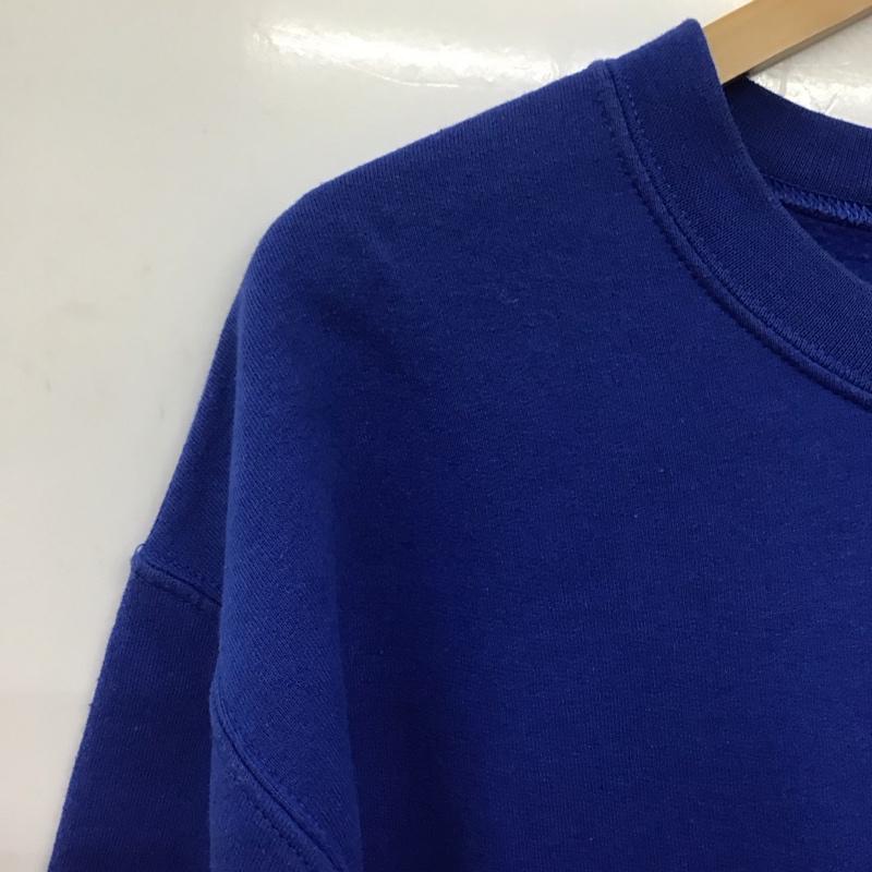 古着 USED トレーナー 長袖 長袖トレーナー スウェット クルーネック プルオーバー 古着 M ロゴ、文字 青 / ブルー /  メンズ USED 古着 中古 10149141
