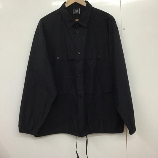 ニューバランス New Balance シャツ、ブラウス 長袖 長袖シャツ 無地シャツ カラーシャツ M 無地 紺 / ネイビー /  メンズ USED 古着 中古 10142977