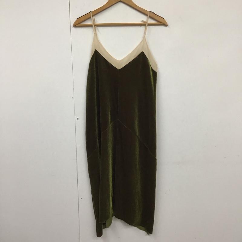 ザラ ZARA ワンピース ロングスカート S 無地 カーキ / カーキ /  レディース USED 古着 中古 10130369