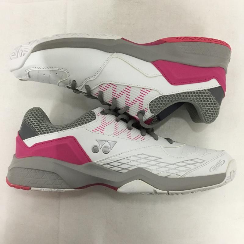 ヨネックス YONEX スニーカー スニーカー SHT103 テニスシューズ パワークッション103 箱有 27cm 27.0cm ロゴ、文字 白 / ホワイト / X 灰 / グレー / X 桃 / ピンク /  メンズ USED 古着 中古 10149919