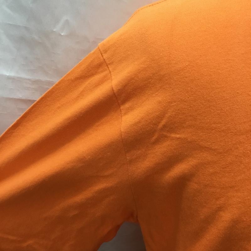 ベンデイビス BEN DAVIS カットソー 長袖 長袖カットソー クルーネックカットソー ロングスリーブカットソー プリントTシャツ M 無地 橙 / オレンジ /  メンズ USED 古着 中古 10114895