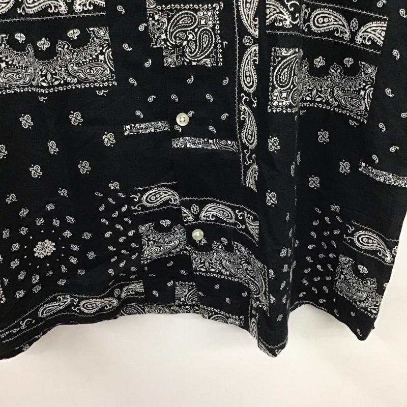 ギャップ GAP シャツ、ブラウス 半袖 半袖シャツ プリントシャツ ポケットシャツ L プリント 黒 / ブラック /  メンズ USED 古着 中古 10132818