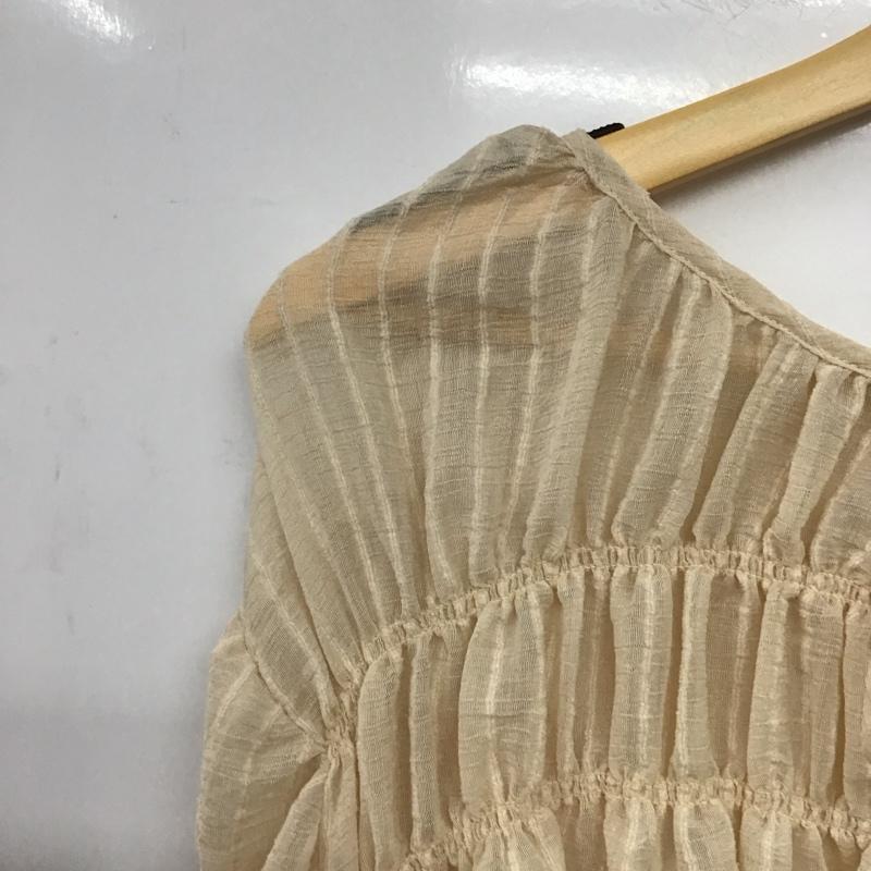 ダブルクローゼット w closet シャツ、ブラウス 長袖 長袖シャツ 無地シャツ ノーカラーシャツ シフォンシャツ FREE 無地 アイボリー / アイボリー /  レディース USED 古着 中古 10143803