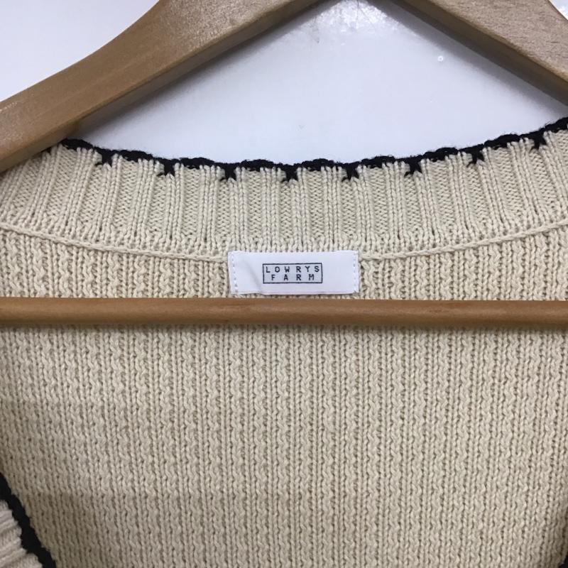ローリーズファーム LOWRYS FARM カーディガン 長袖 FREE 無地 オフホワイト / オフホワイト /  レディース USED 古着 中古 10141236