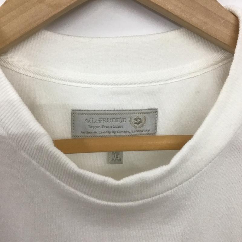 アレフルード A(LeFRUDE)E Tシャツ 半袖 半袖カットソー プリントTシャツ クルーネックカットソー M ロゴ、文字 白 / ホワイト /  メンズ USED 古着 中古 10139036