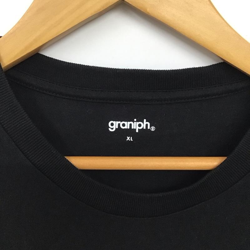 グラニフ graniph Tシャツ 半袖 半袖カットソー プリントTシャツ クルーネックカットソー strangerthings 中村佑介 XL プリント 黒 / ブラック /  メンズ USED 古着 中古 10134659