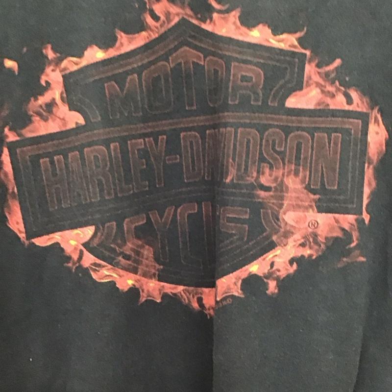 ハーレーダビッドソン Harley-Davidson カットソー 長袖 長袖カットソー プリントカットソー クルーネック 2014 プリント ダークグレー / ダークグレー /  メンズ USED 古着 中古 10150876