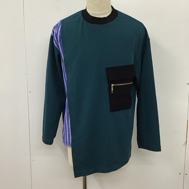 クルニ CULLNI Tシャツ 長袖 20-SS-049 アシンメトリースリットロンT 1 無地 X ストライプ マルチカラー / マルチカラー /  メンズ USED 古着 中古 10117125