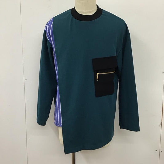 クルニ CULLNI Tシャツ 長袖 20-SS-049 アシンメトリースリットロンT 1 無地 X ストライプ マルチカラー / マルチカラー /  メンズ USED 古着 中古 10117125