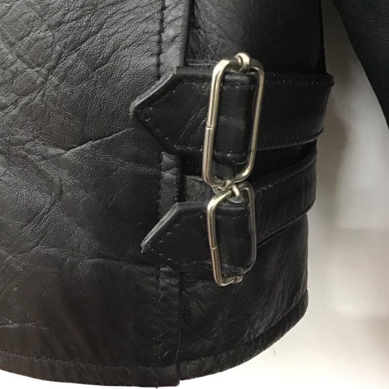 古着 USED ジャケット、上着 ジャケット、ブレザー レザージャケット ジップアップジャケット アウター シングルライダースジャケット M 無地 黒 / ブラック /  メンズ USED 古着 中古 10137450