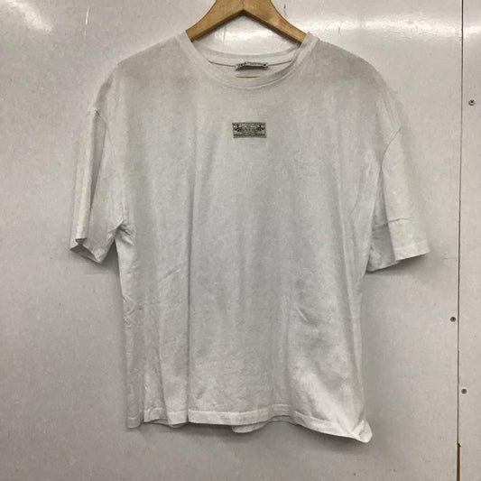 ザラ ZARA Tシャツ 半袖 1165 090 250 クルーネック M ロゴ、文字 白 / ホワイト /  レディース USED 古着 中古 10133754