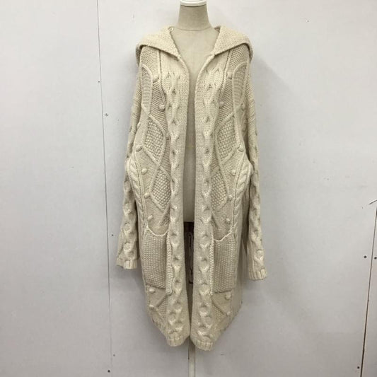 ザラ ZARA カーディガン 長袖 3653 102 712 フードニット タグ付き L  アイボリー / アイボリー /  レディース USED 古着 中古 10115278