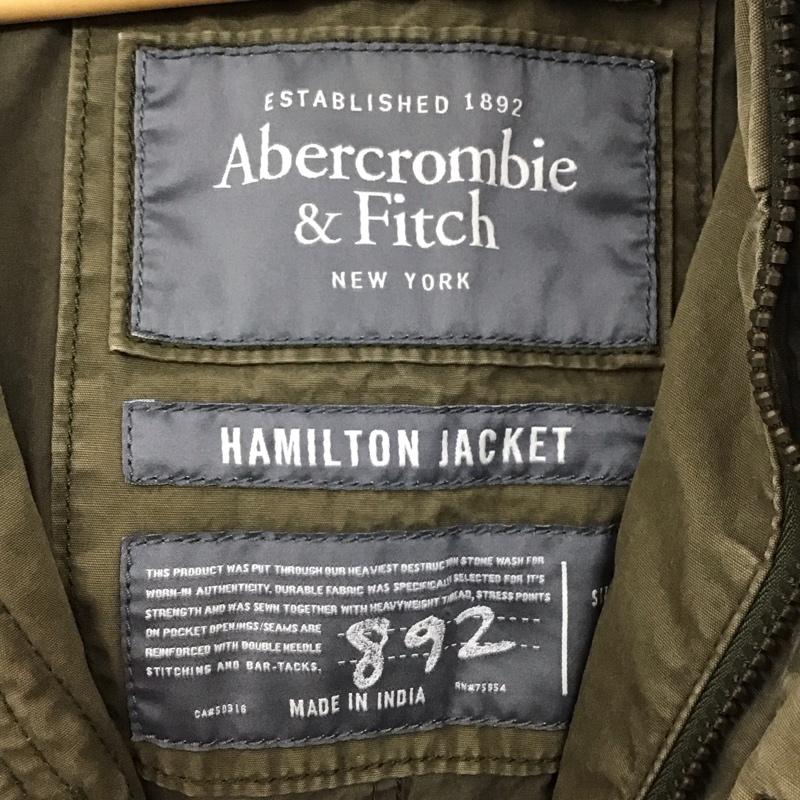 アバクロンビーアンドフィッチ ABERCROMBIE&FITCH ジャケット、上着 ジャンパー、ブルゾン ジップアップジャケット アウター 古着 ミリタリージャケット S 無地 カーキ / カーキ /  メンズ USED 古着 中古 10129854