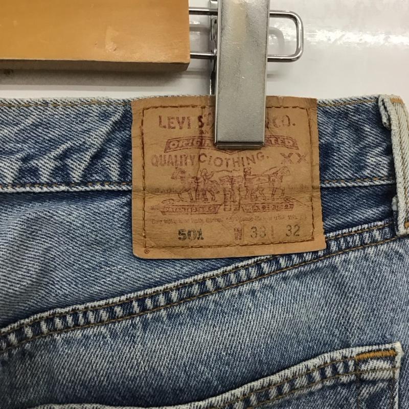 リーバイス Levi s パンツ デニム、ジーンズ デニムパンツ ストレートパンツ ワイドパンツ カジュアルパンツ 501 33インチ 無地 インディゴ / インディゴ /  メンズ USED 古着 中古 10106563