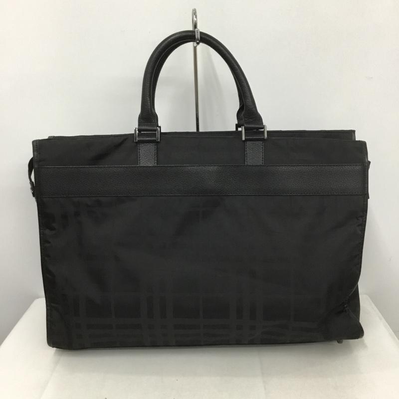 バーバリーブラックレーベル BURBERRY BLACK LABEL ブリーフケース、書類かばん ブリーフケース、書類かばん チェック ロゴ、文字 黒 / ブラック /  メンズ USED 古着 中古 10140437