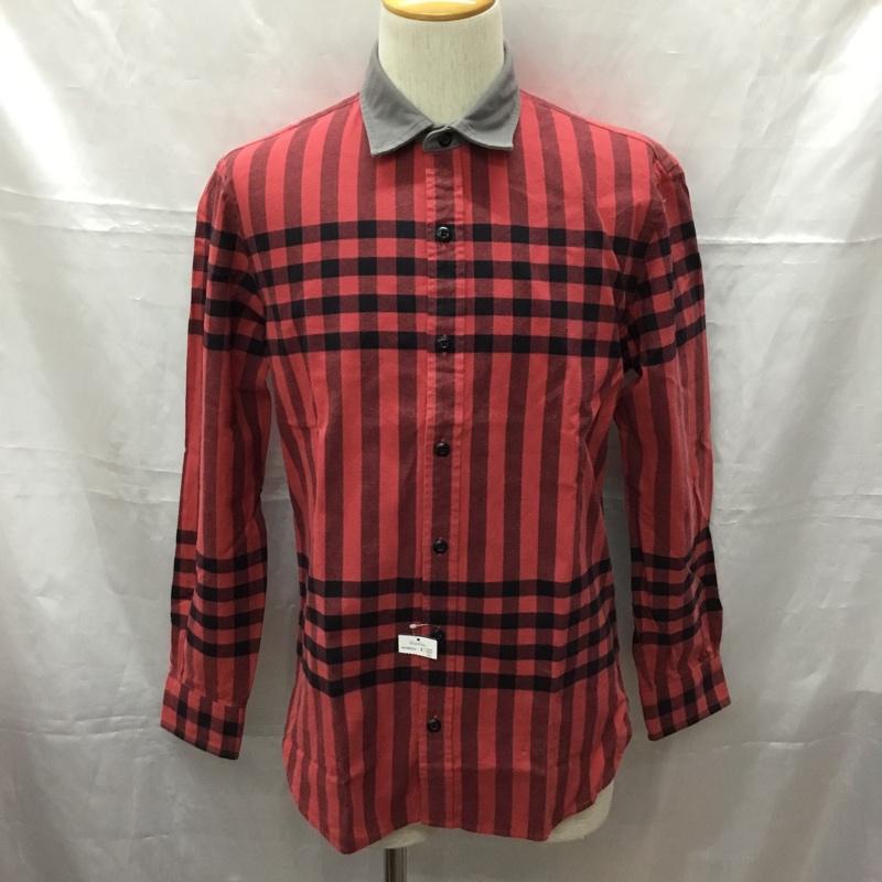ブルックスブラザーズ BROOKS BROTHERS シャツ、ブラウス 長袖 S チェック 赤 / レッド / X 黒 / ブラック /  メンズ USED 古着 中古 10112761