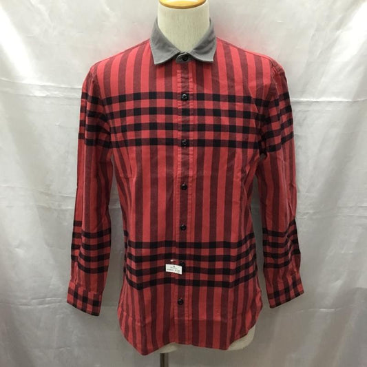 ブルックスブラザーズ BROOKS BROTHERS シャツ、ブラウス 長袖 S チェック 赤 / レッド / X 黒 / ブラック /  メンズ USED 古着 中古 10112761