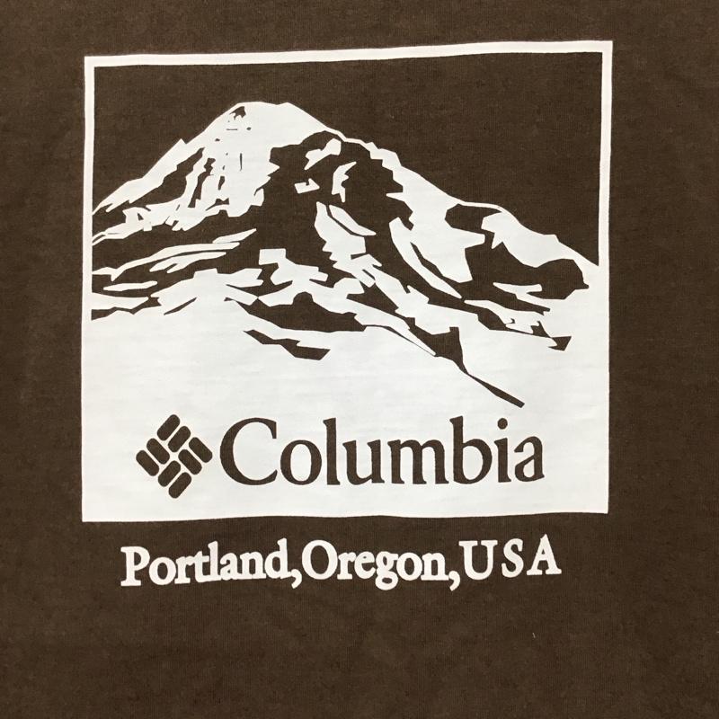 コロンビア Columbia Tシャツ 半袖 120 PM0145 半袖カットソー プリントTシャツ M ロゴ、文字 茶 / ブラウン /  メンズ USED 古着 中古 10135736
