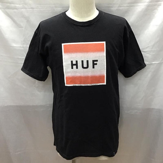ハフ HUF Tシャツ 半袖 半袖カットソー プリントTシャツ クルーネックカットソー M プリント 黒 / ブラック /  メンズ USED 古着 中古 10116570