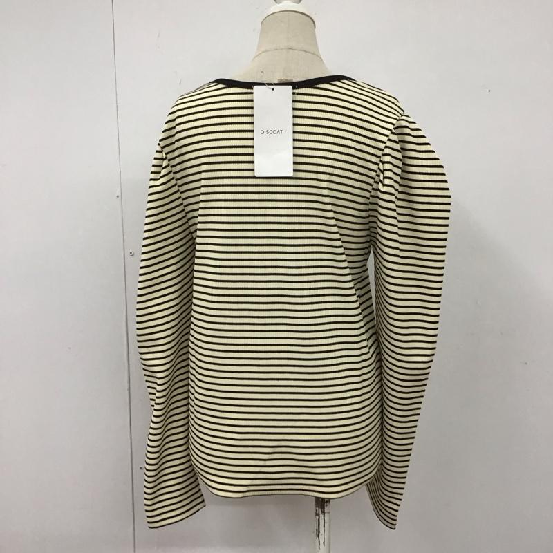 ディスコート Discoat カットソー 長袖 ボーダー タグ付 FREE ボーダー柄 マルチカラー / マルチカラー /  レディース USED 古着 中古 10109110