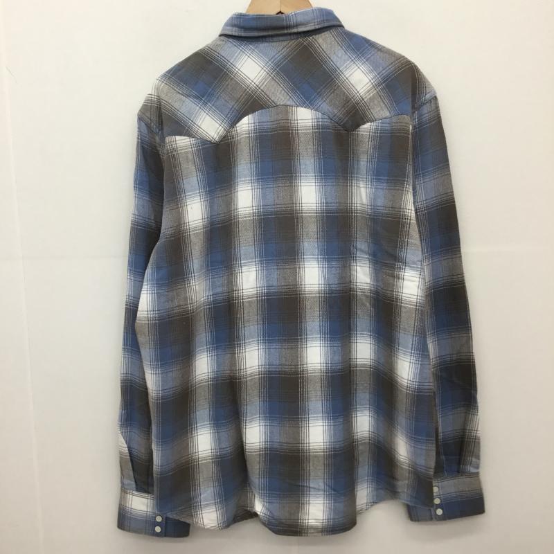 ダブルアールエル RRL シャツ、ブラウス 長袖 XL チェック 青 / ブルー /  メンズ USED 古着 中古 10127282