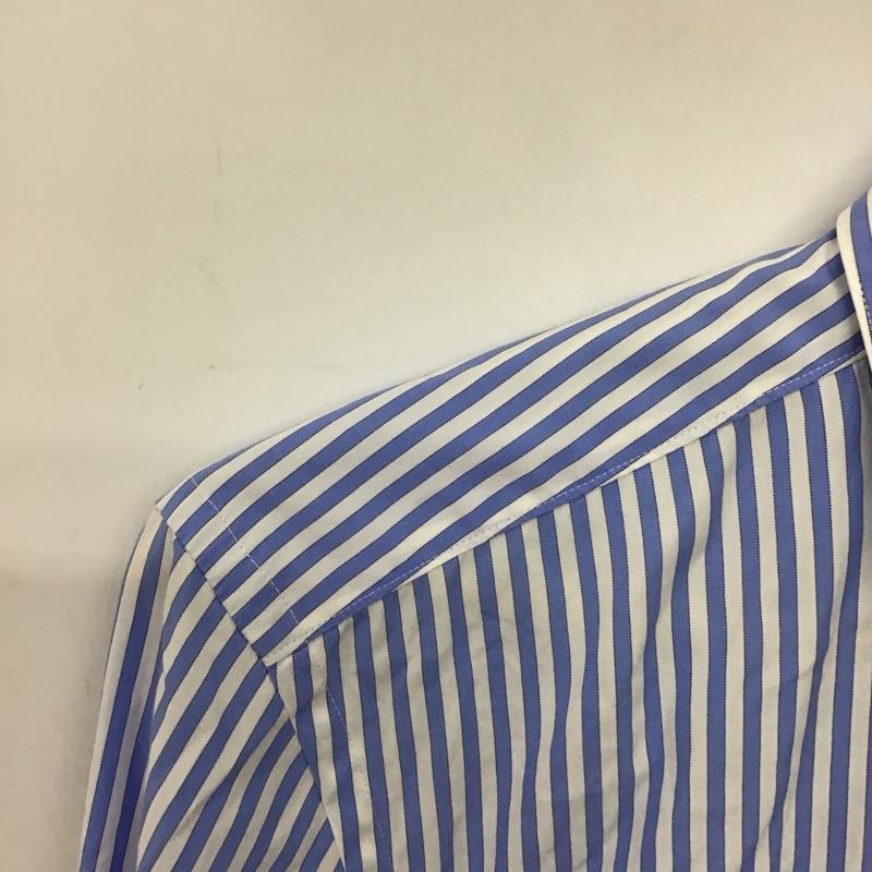 ボス BOSS シャツ、ブラウス 長袖 長袖シャツ ストライプシャツ カラーシャツ 38 ストライプ 白 / ホワイト / X 水色 / ライトブルー /  メンズ USED 古着 中古 10132891