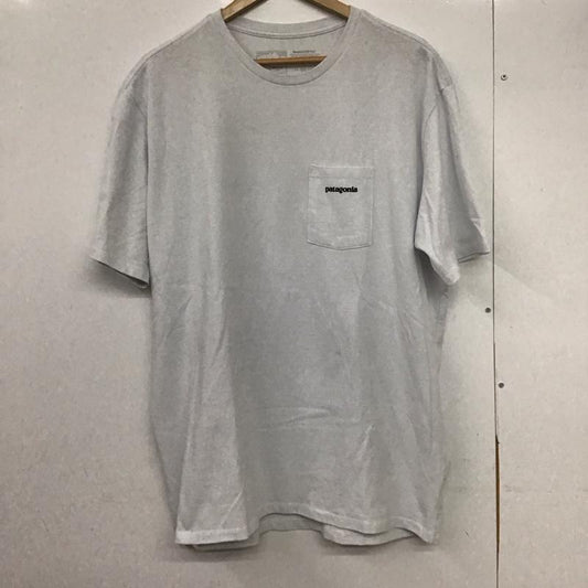 パタゴニア patagonia Tシャツ 半袖 38512sp20 ResponsibiliTee 半袖カットソー クルーネックカットソー L ロゴ、文字 白 / ホワイト /  メンズ USED 古着 中古 10145923