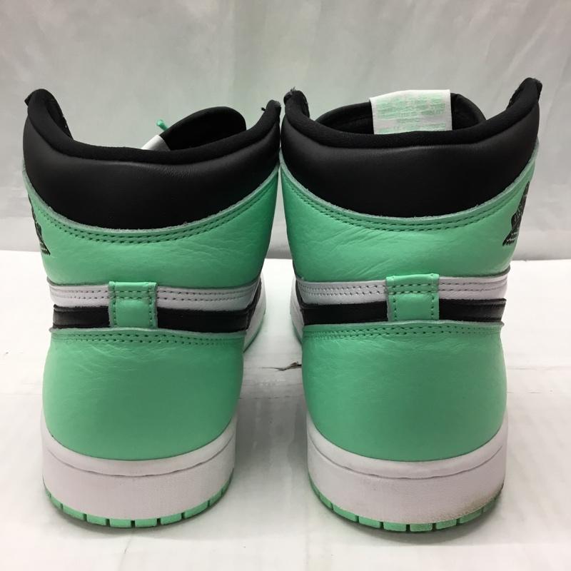 ナイキ NIKE スニーカー スニーカー DZ5485-130 AIR JORDAN 1 RETRO HIGH OG 27.5cm 箱有 27.5cm ロゴ、文字 黒 / ブラック / X 白 / ホワイト / X 薄緑 / ライトグリーン /  メンズ USED 古着 中古 10121859
