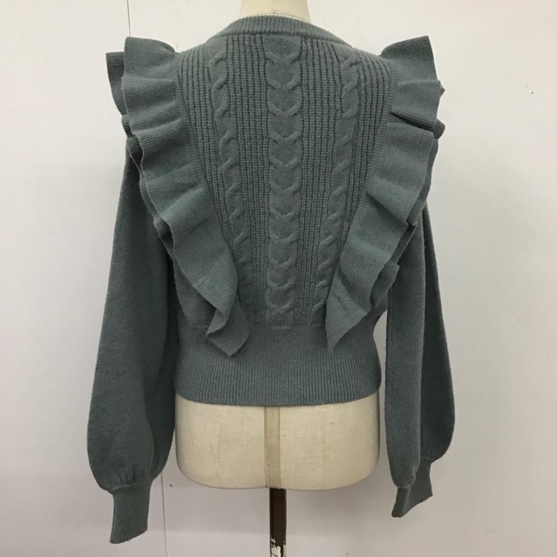 マウジー MOUSSY ニット、セーター 長袖 010ca570-6230 長袖ニット セーター フリル FREE 無地 青 / ブルー /  レディース USED 古着 中古 10124223