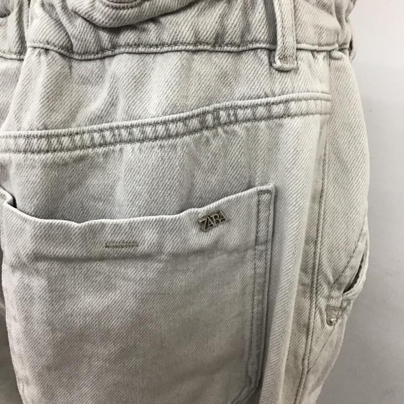 ザラ ZARA パンツ デニム、ジーンズ デニムパンツ ストレートパンツ ワイドパンツ カジュアルパンツ 38 無地 灰 / グレー /  レディース USED 古着 中古 10115193