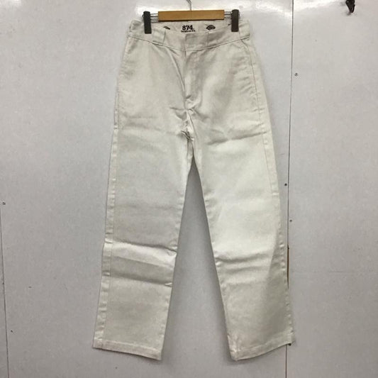 ディッキーズ Dickies パンツ ワークパンツ、ペインターパンツ ワークパンツ ワイドパンツ カジュアルパンツ 30インチ ロゴ、文字 白 / ホワイト /  メンズ USED 古着 中古 10149196