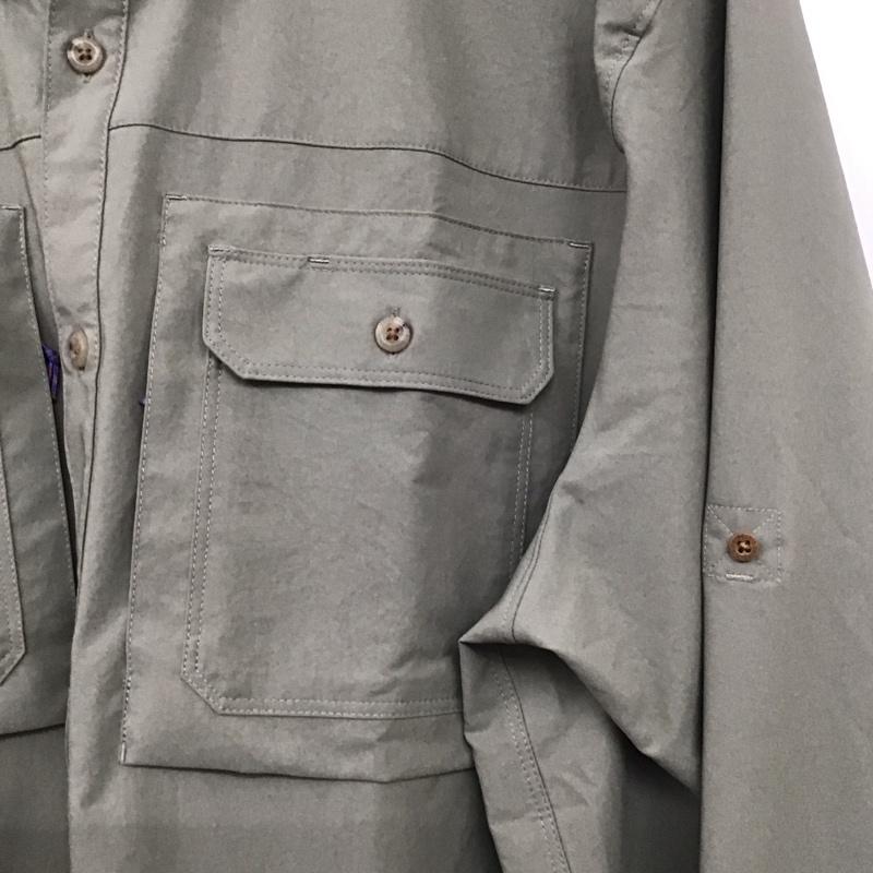 パタゴニア patagonia シャツ、ブラウス 長袖 41825 SelfGuidedSunShirt 長袖シャツ L 無地 カーキ / カーキ /  メンズ USED 古着 中古 10138117