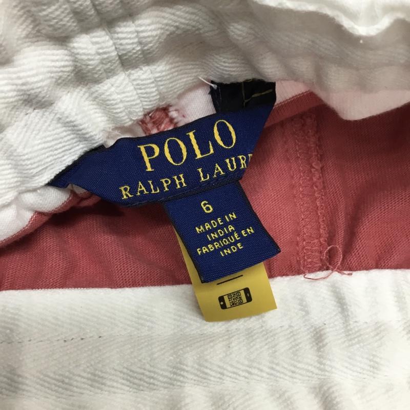 ポロラルフローレン POLO RALPH LAUREN パンツ ショートパンツ ショートパンツ ハーフパンツ カジュアルパンツ 6 ボーダー柄 白 / ホワイト / X 赤 / レッド /  ボーイズ USED 古着 中古 10116544
