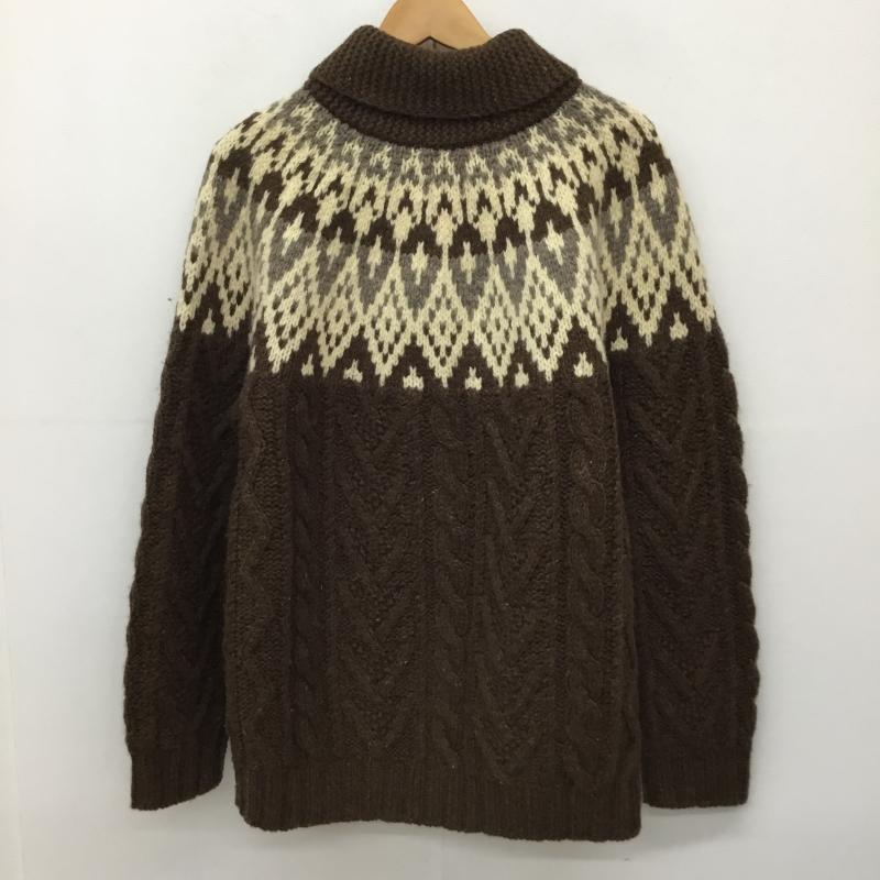 マックレガー McGREGOR カーディガン 長袖 M ノルディック柄 茶 / ブラウン /  レディース USED 古着 中古 10137716