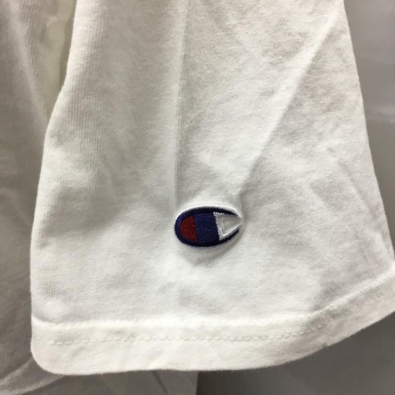 チャンピオン Champion Tシャツ 半袖 半袖カットソー プリントTシャツ クルーネックカットソー M 無地 白 / ホワイト /  メンズ USED 古着 中古 10117721