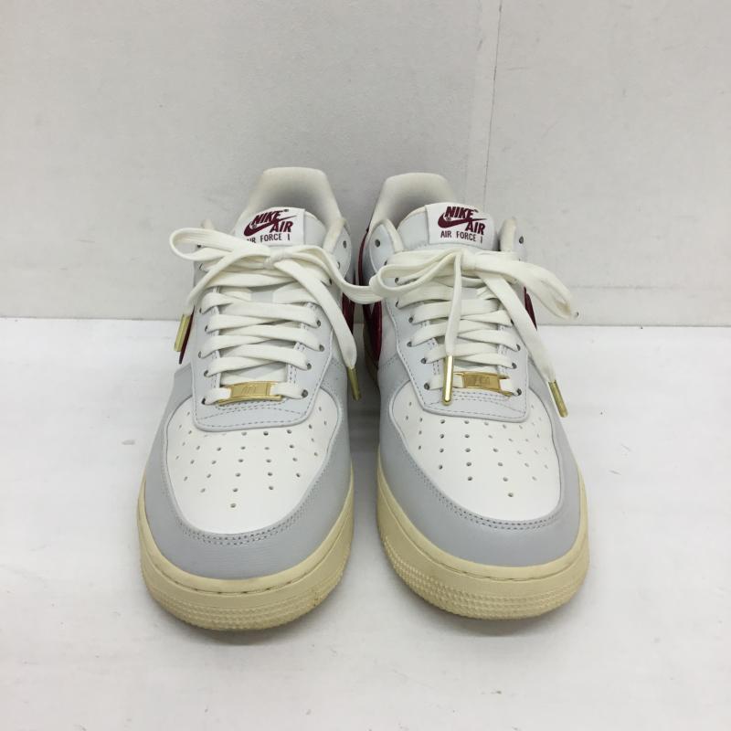 ナイキ NIKE スニーカー スニーカー WMNS AIR FORCE 1  07 SE PHOTON DUST DV7584-001 27.0cm ロゴ、文字 白 / ホワイト / X 灰 / グレー / X えんじ / ワインレッド /  メンズ USED 古着 中古 10129904