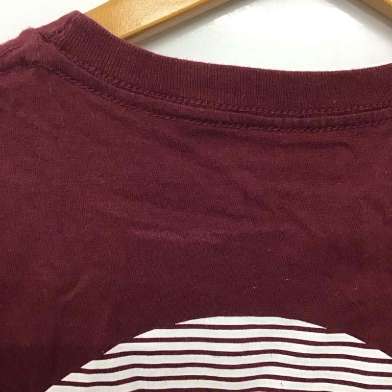 コロンビア Columbia Tシャツ 半袖 半袖カットソー プリントTシャツ クルーネックカットソー L ロゴ、文字 えんじ / ワインレッド /  メンズ USED 古着 中古 10145659