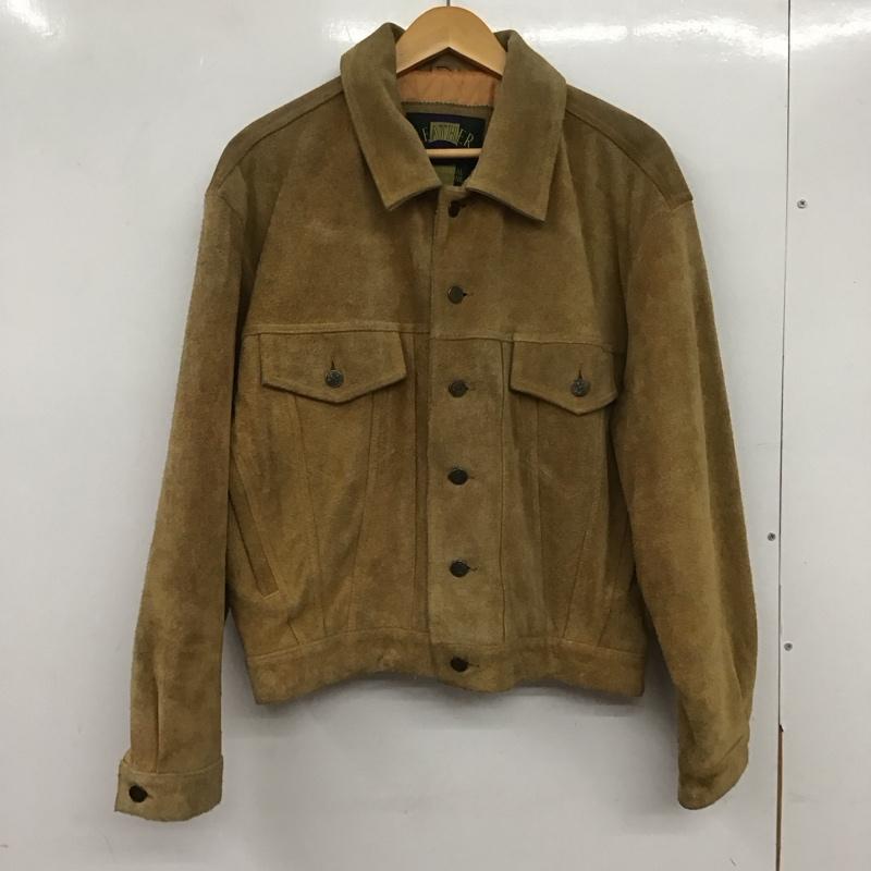 古着 USED ジャケット、上着 ジャケット、ブレザー レザージャケット ボタンジャケット アウター 古着 L 無地 ベージュ / ベージュ /  メンズ USED 古着 中古 10135780