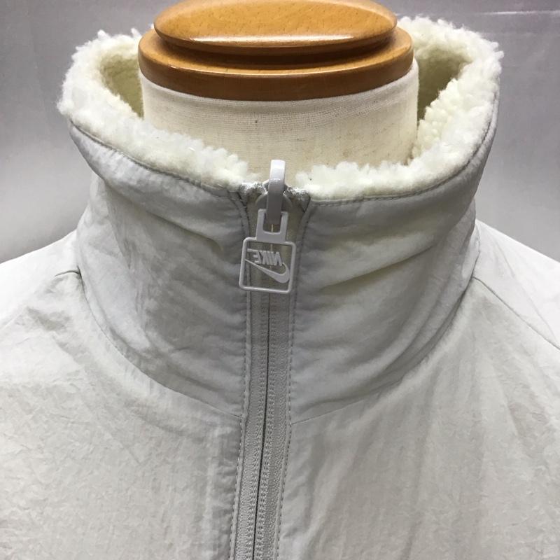 ナイキ NIKE ジャケット、上着 ジャンパー、ブルゾン bq6546-070 SWOOSHFULLZIPJACKET ボアフリースジャケット ジップアップジャケット XL ロゴ、文字 白 / ホワイト /  メンズ USED 古着 中古 10113181