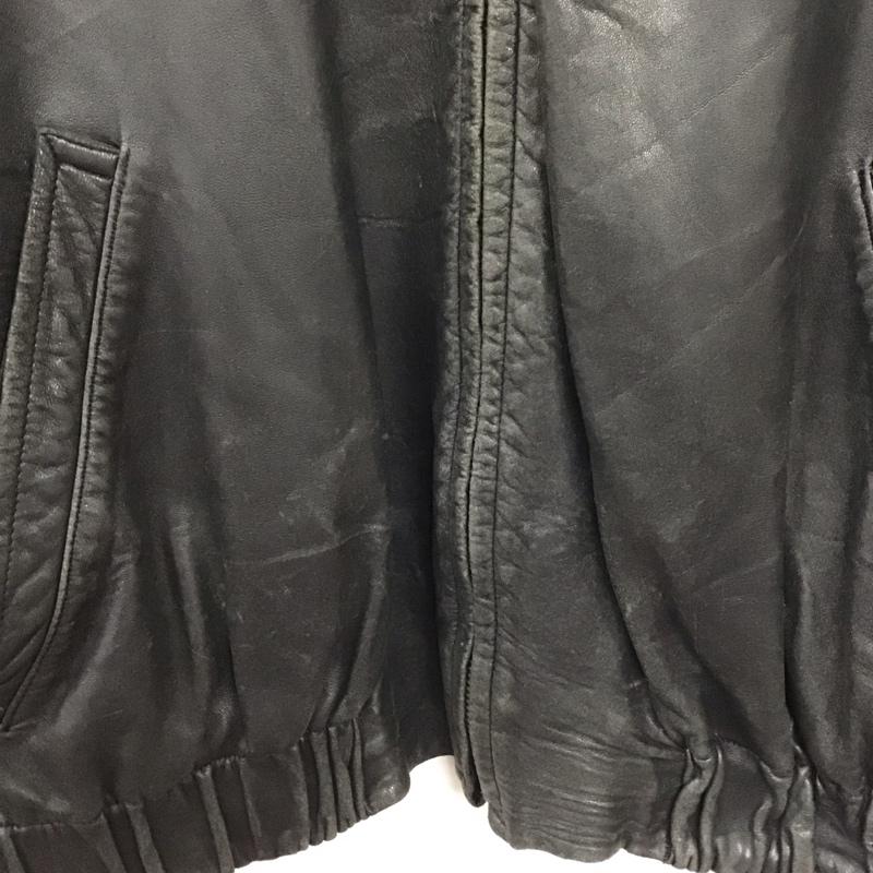 コーチ COACH ジャケット、上着 ジャケット、ブレザー ジップアップジャケット アウター 古着 レザージャケット XL 無地 黒 / ブラック /  メンズ USED 古着 中古 10143843