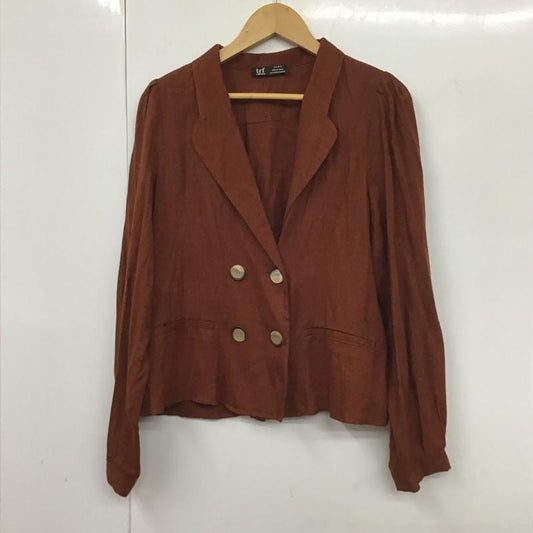 ザラ ZARA ジャケット、上着 ジャケット、ブレザー 7385/204/658 テーラードジャケット M 無地 茶 / ブラウン /  レディース USED 古着 中古 10131030