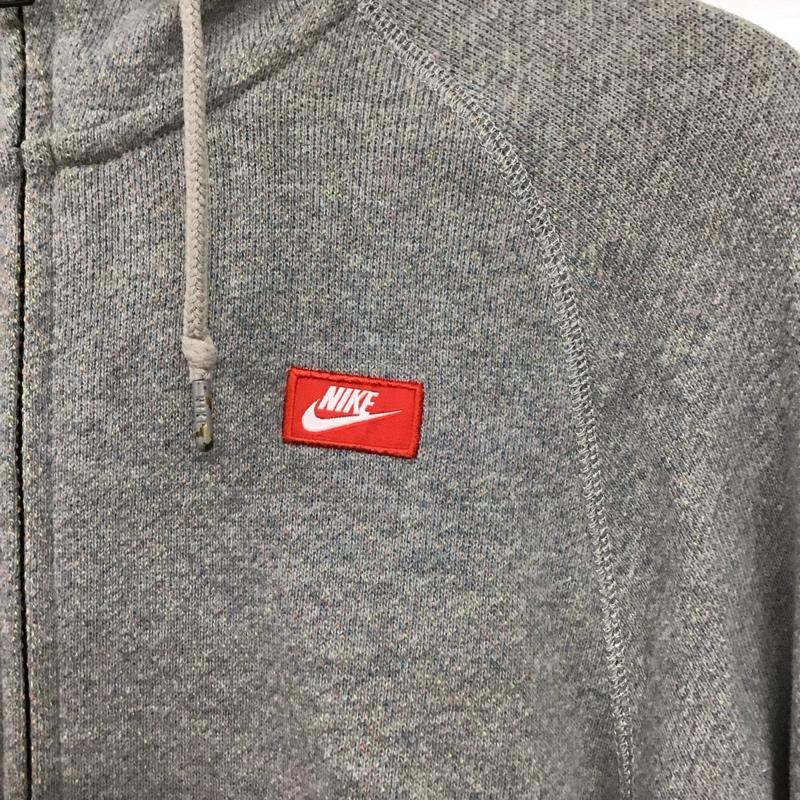 ナイキ NIKE パーカー 長袖 642888-063 フルジップフード M ロゴ、文字 灰 / グレー /  メンズ USED 古着 中古 10150565