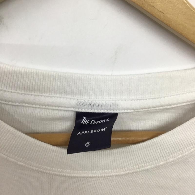 アップルバム APPLEBUM Tシャツ 半袖 半袖カットソー プリントTシャツ クルーネックカットソー the chronic XL プリント 白 / ホワイト /  メンズ USED 古着 中古 10130004