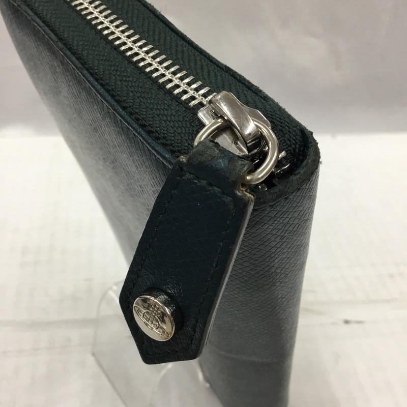ヴィヴィアンウエストウッド Vivienne Westwood 財布 長財布 51080021 ラウンドファスナー 箱有 KENT TRAVEL R.ZIP ワンポイント 緑 / グリーン /  メンズ USED 古着 中古 10106000