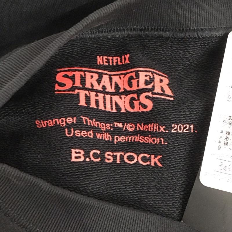 ベーセーストック B.CSTOCK トレーナー 長袖 STRANGER THINGS L プリント 黒 / ブラック /  メンズ USED 古着 中古 10121890