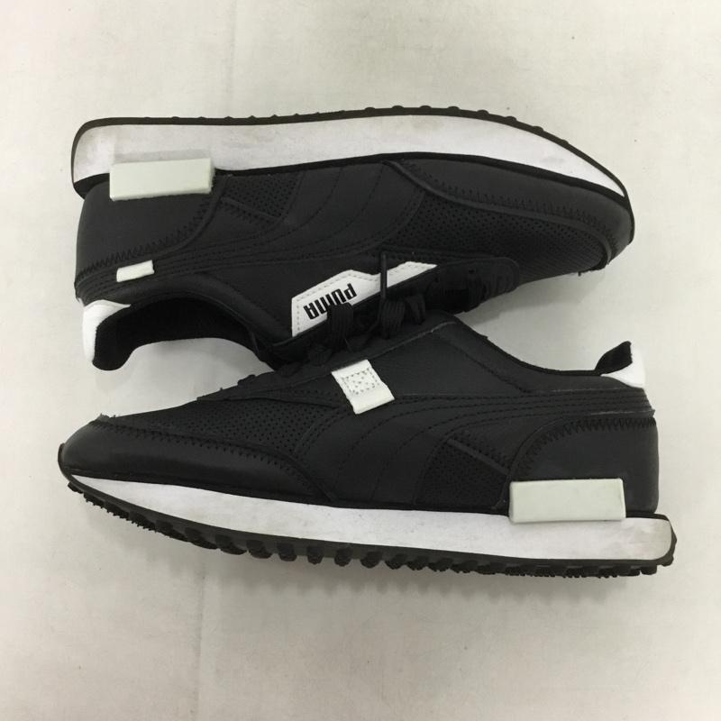プーマ PUMA スニーカー スニーカー 374763-02 フューチャー ライダー コントラスト UK3.5 US：4.5 ロゴ、文字 黒 / ブラック / X 白 / ホワイト /  レディース USED 古着 中古 10150247